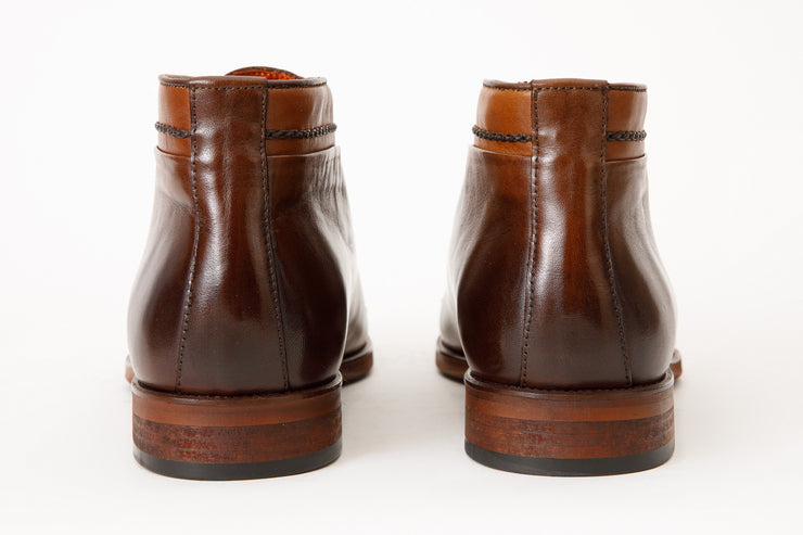 The Rome Tan Leather Oxford Cap-Toe Boot
