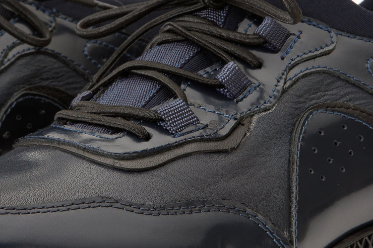 The Madrid Navy Blue Leather Casual Shoes