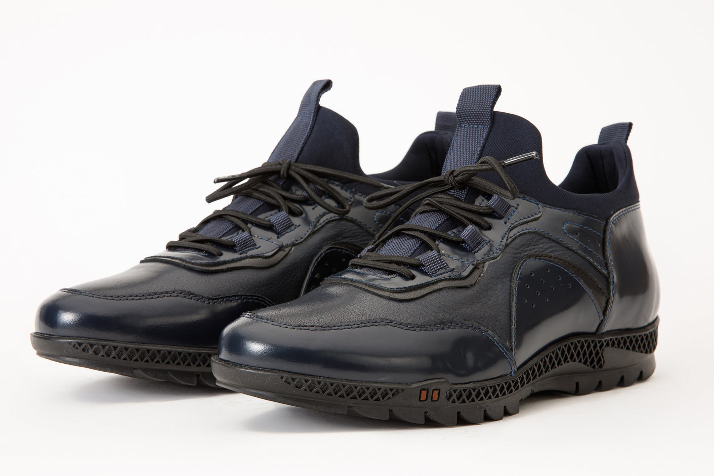 ¡Venta Final de los Zapatos Casual para Hombre de Cuero Azul Marino de Madrid!