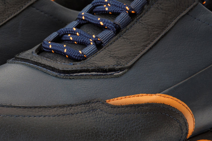 The Ring Navy Leather Sneaker