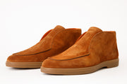The Belek Brown Open Walk Suede Leather Boot