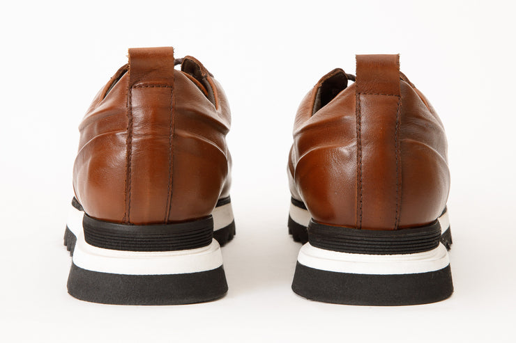 The Barnett Brown Leather Sneaker