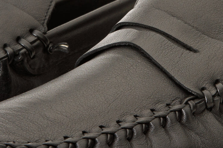 The Eregli Black Leather Penny Loafer