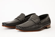 The Eregli Black Leather Penny Loafer