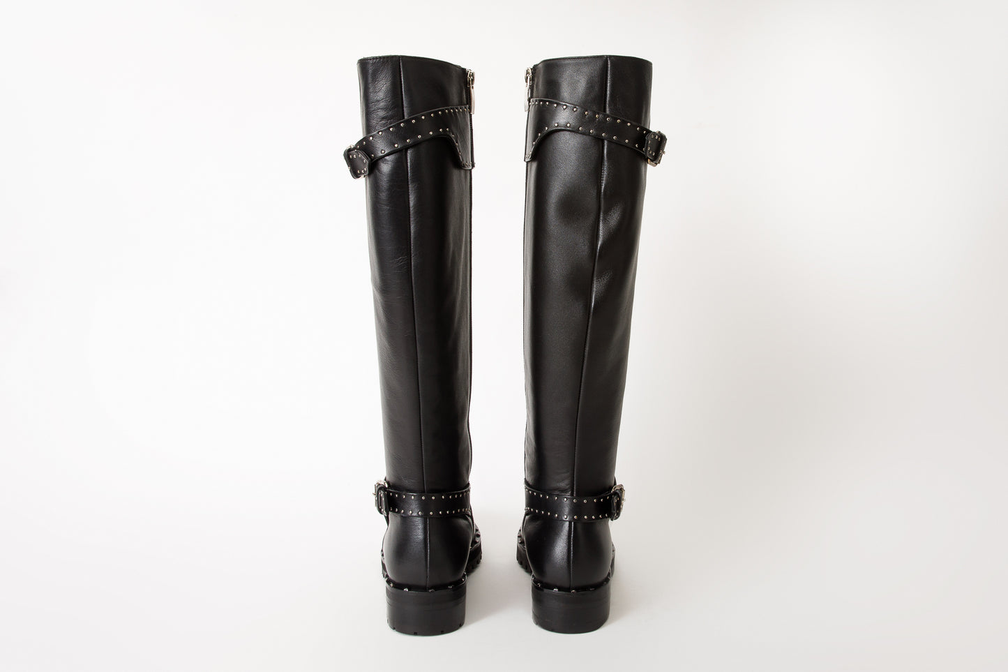 Bota hasta la rodilla de cuero negro para mujer de Sariyer