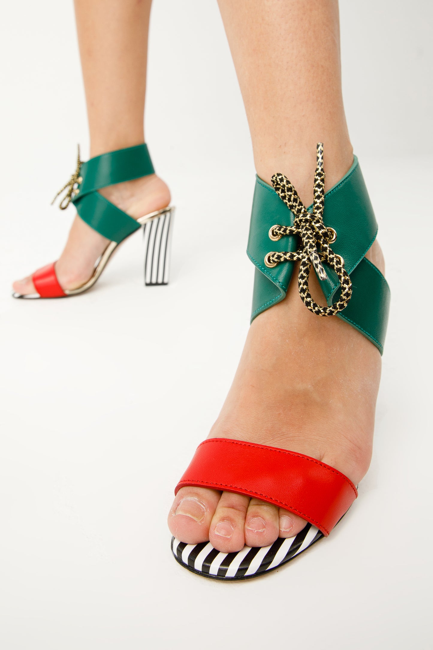 The Bloke Ankle Strap Multicolor Leather Women Sandal