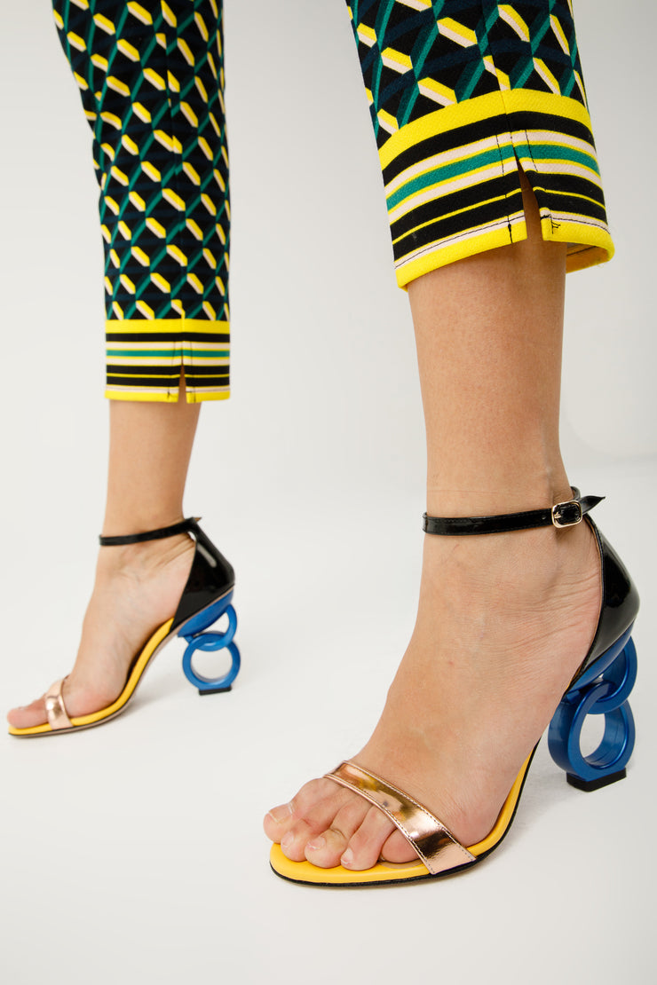 The Kiyev Rose Gold Leather Sandal