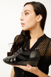 The Atina Black Leather Sandal Final Sale!