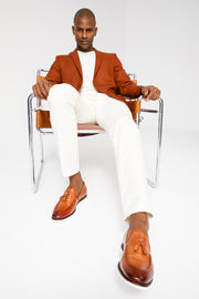 The Cerreto Brown Leather Tassel Loafer