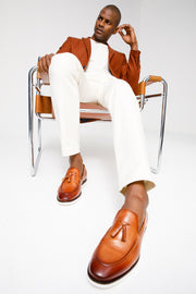 The Cerreto Brown Leather Tassel Loafer