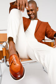 The Cerreto Brown Leather Tassel Loafer