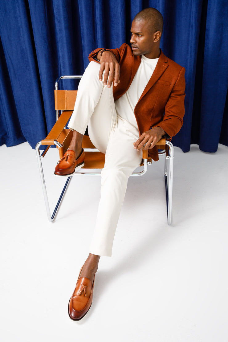 The Cerreto Brown Leather Tassel Loafer