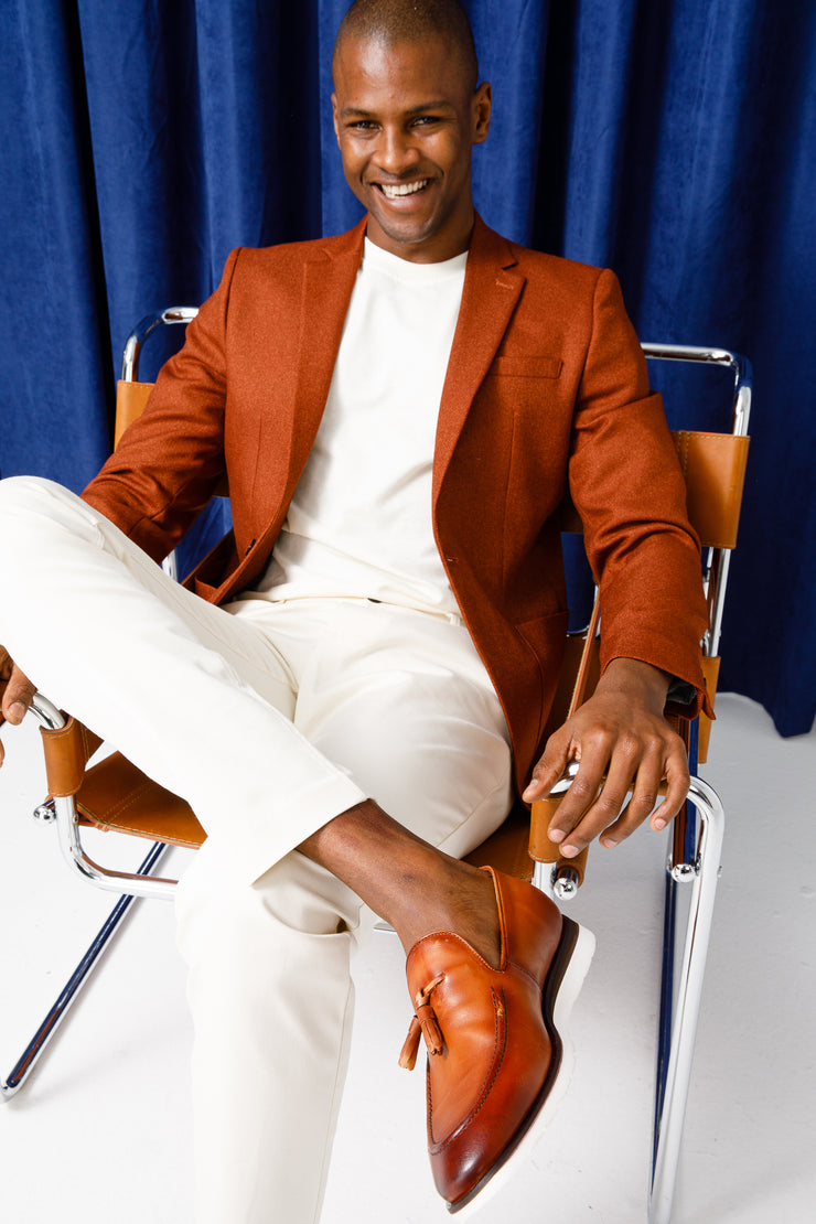 The Cerreto Brown Leather Tassel Loafer