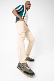 The Tiran Green Leather Sneaker