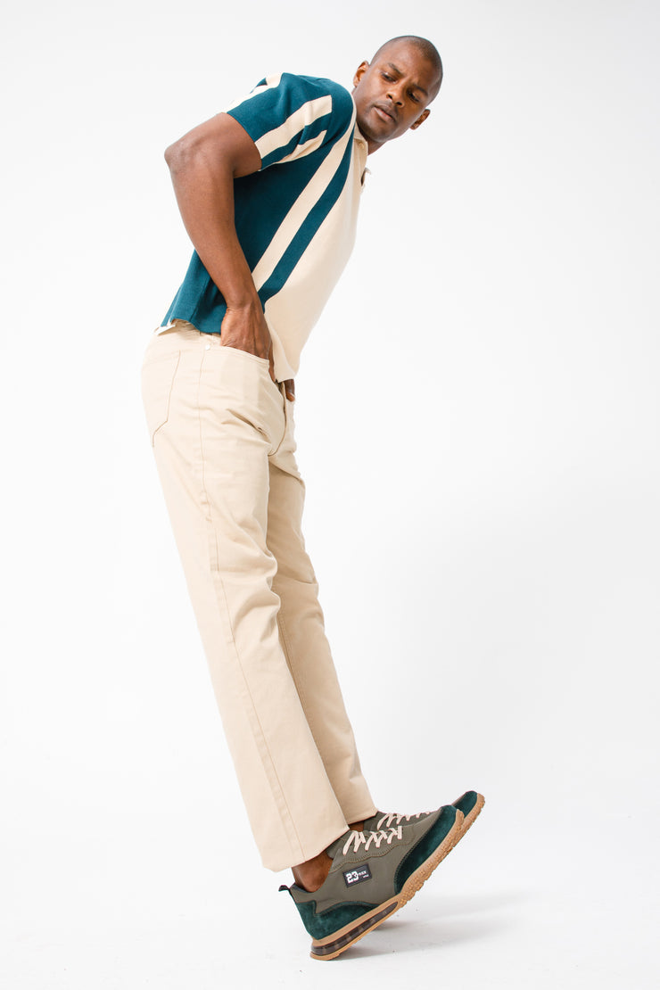 The Tiran Green Leather Sneaker