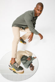 The Erbil Green Leather Sneaker