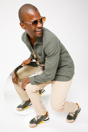 The Erbil Green Leather Sneaker