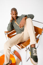 The Erbil Green Leather Sneaker