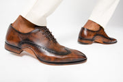 The Royal Hand Craft Brown Wingtip Oxford Shoe