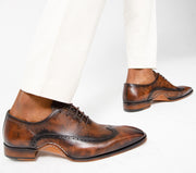 The Royal Hand Craft Brown Wingtip Oxford Shoe