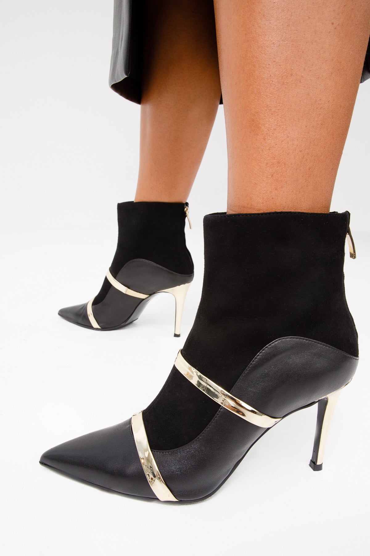 The Manila Black Leather Ankle Women Boot
