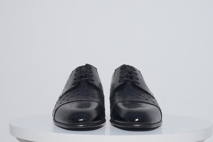 The Monterrey Black Cap Toe Derby Shoe