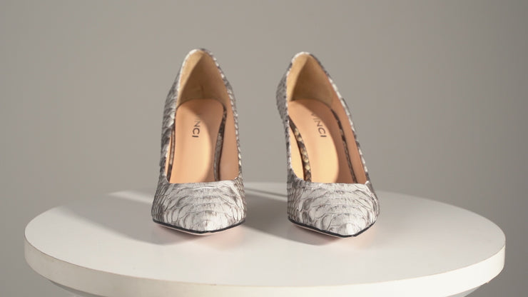 The Queen Natural Pythn Leather Pump