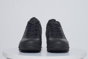 The Riga Black Suede Leather Casual Lace-Up Boot with a Zipper