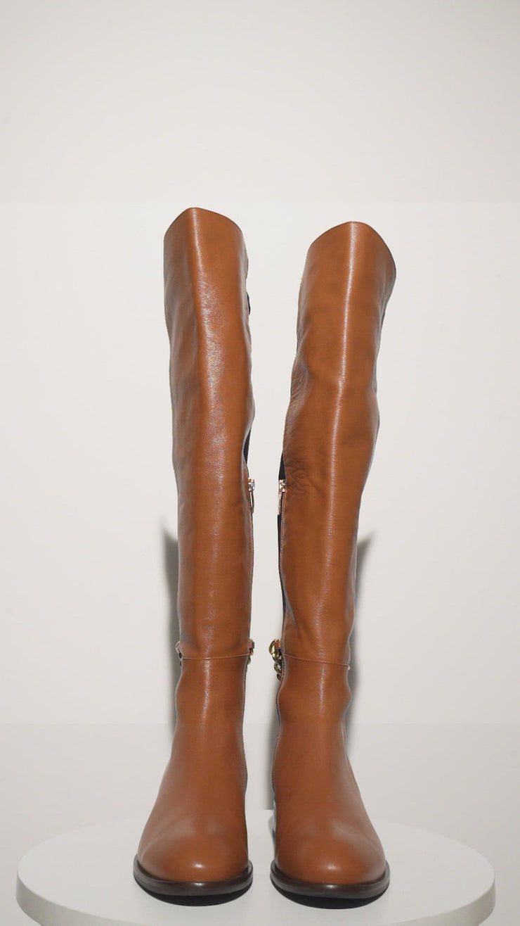 The Tallin Tan Leather Knee High Boot