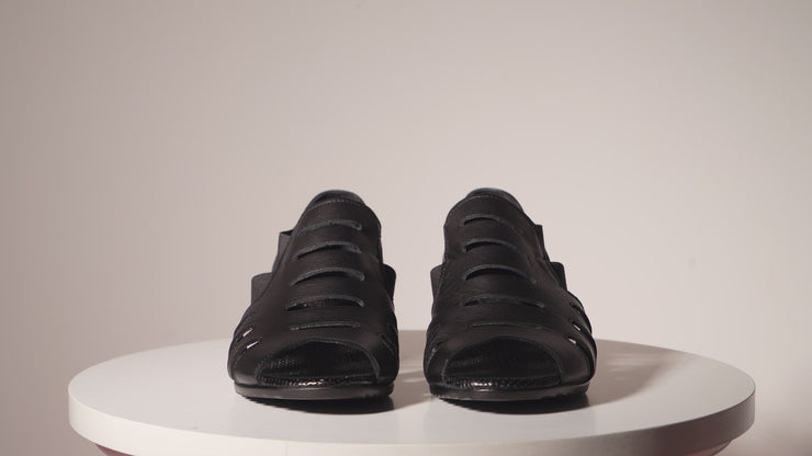 The Atina Black Leather Sandal Final Sale!