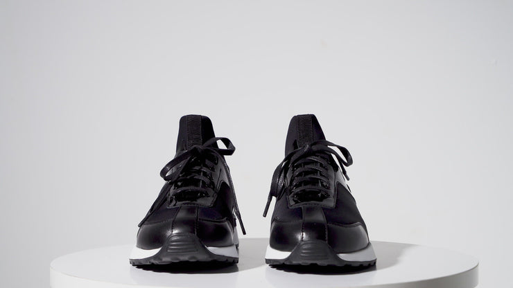 The Crapo Black Leather Sneaker