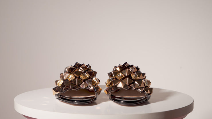 The Balat Black Leather Sandal