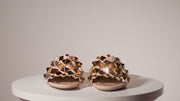 The Balat Cream Leather Block Heel Sandal