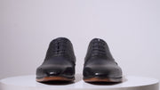 The Draco Handmade Navy Semi Brogue Oxford Shoe