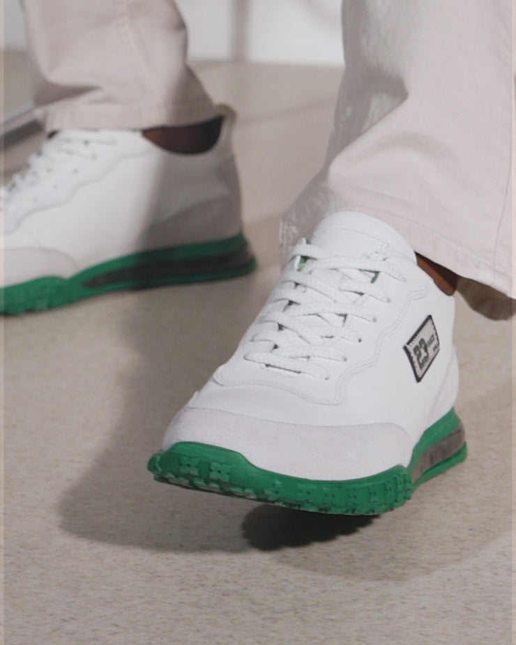 The Tiran White Leather Sneaker