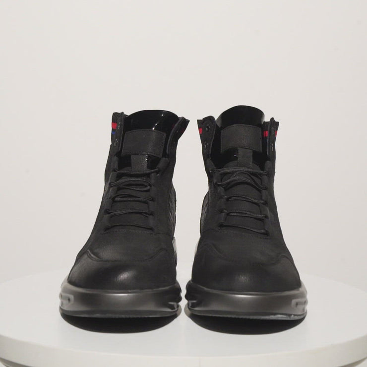 The Caracas Black Suede Leather Casual Boot