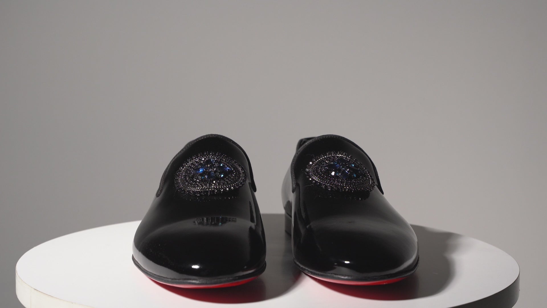 Patent leather hot sale slip on