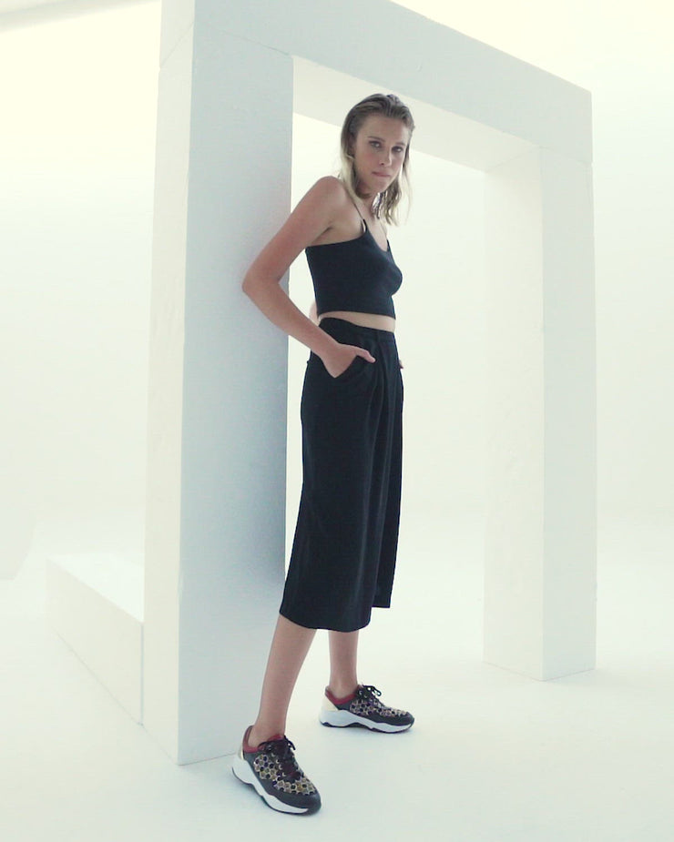 The Opuwo Black & Gold Glitter Sneaker