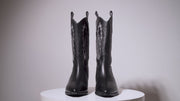 The Togg Black Leather Cowboy Boot