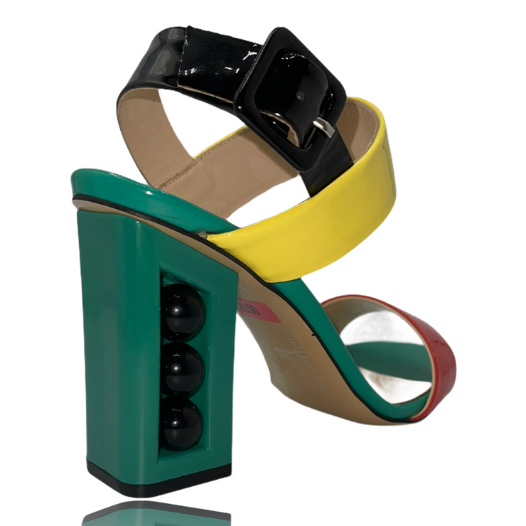 The Pericos Multicolor Leather Sandal