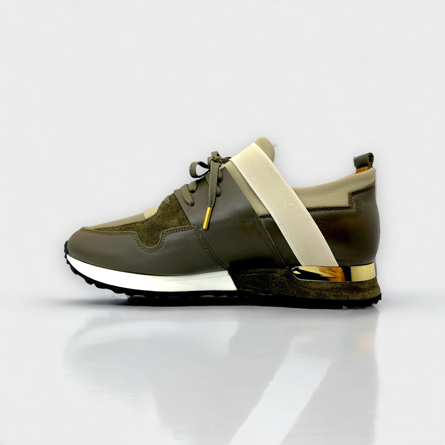 Zapatillas de cuero verde Reno para hombre ¡Venta final!