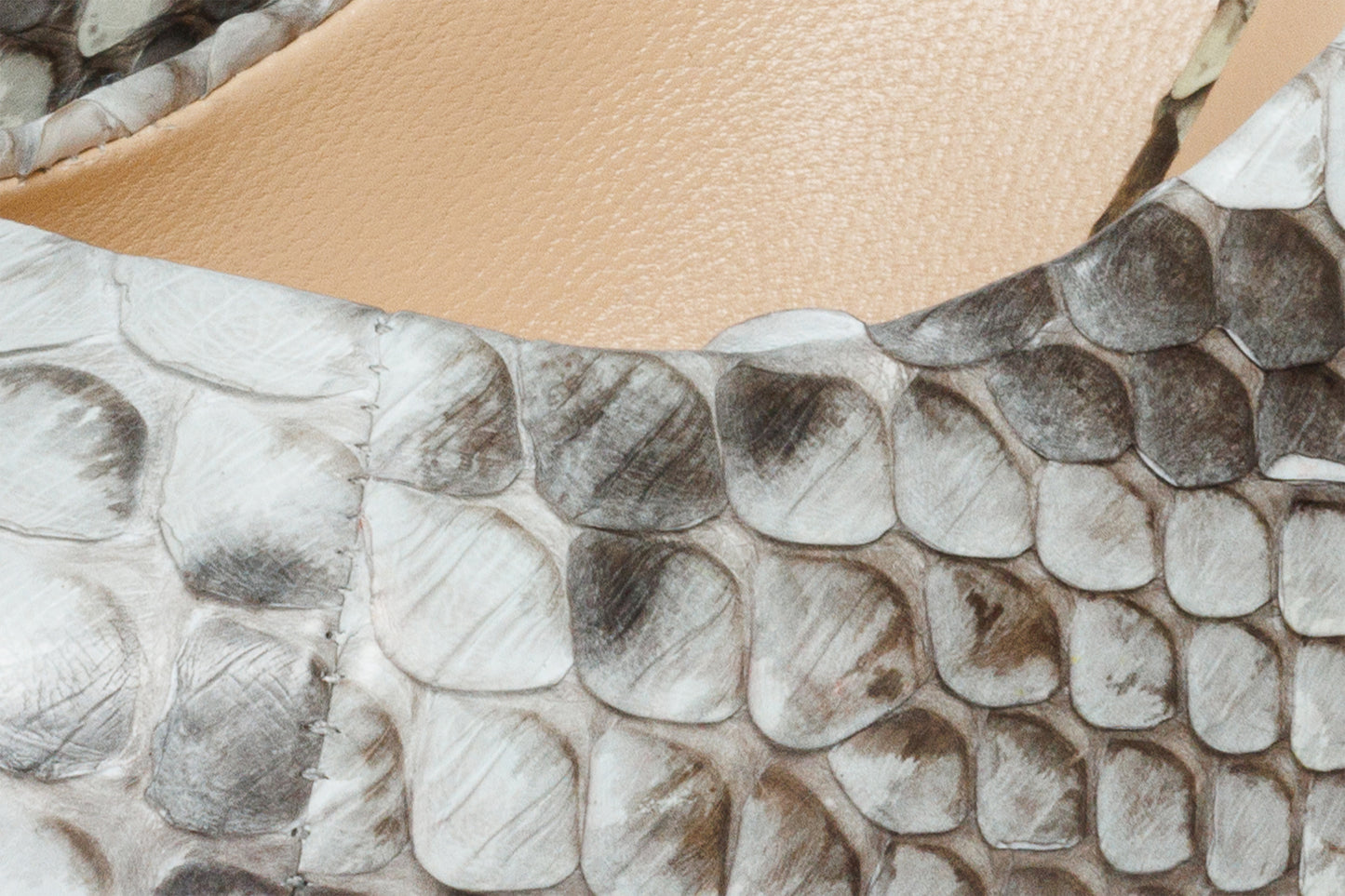 Zapato de salón de piel de pitón natural para mujer The Queen 
