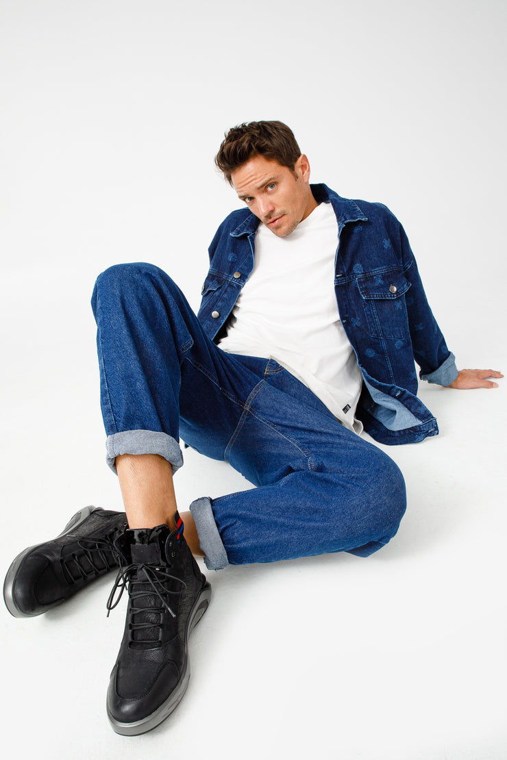 The Caracas Black Suede Leather Casual Boot