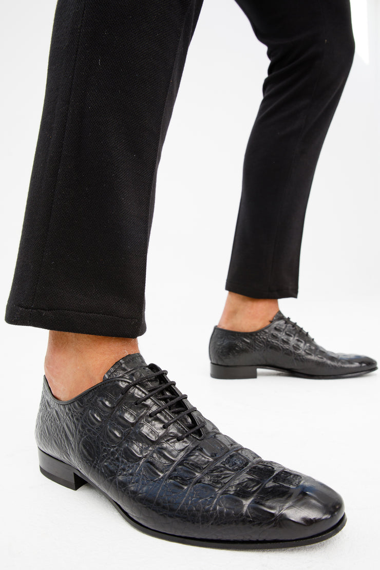 The Randor Black Leather Oxford Shoe