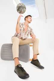 The Mumbai Green Leather Sneaker