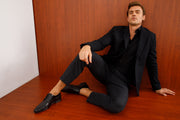 The Gardi Black Leather Derby Shoe