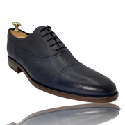 The Largo Dark Blue Leather Cap Toe Oxford Shoe