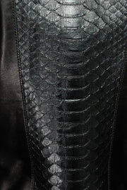 The Nayro Pythn Black Leather Jacket