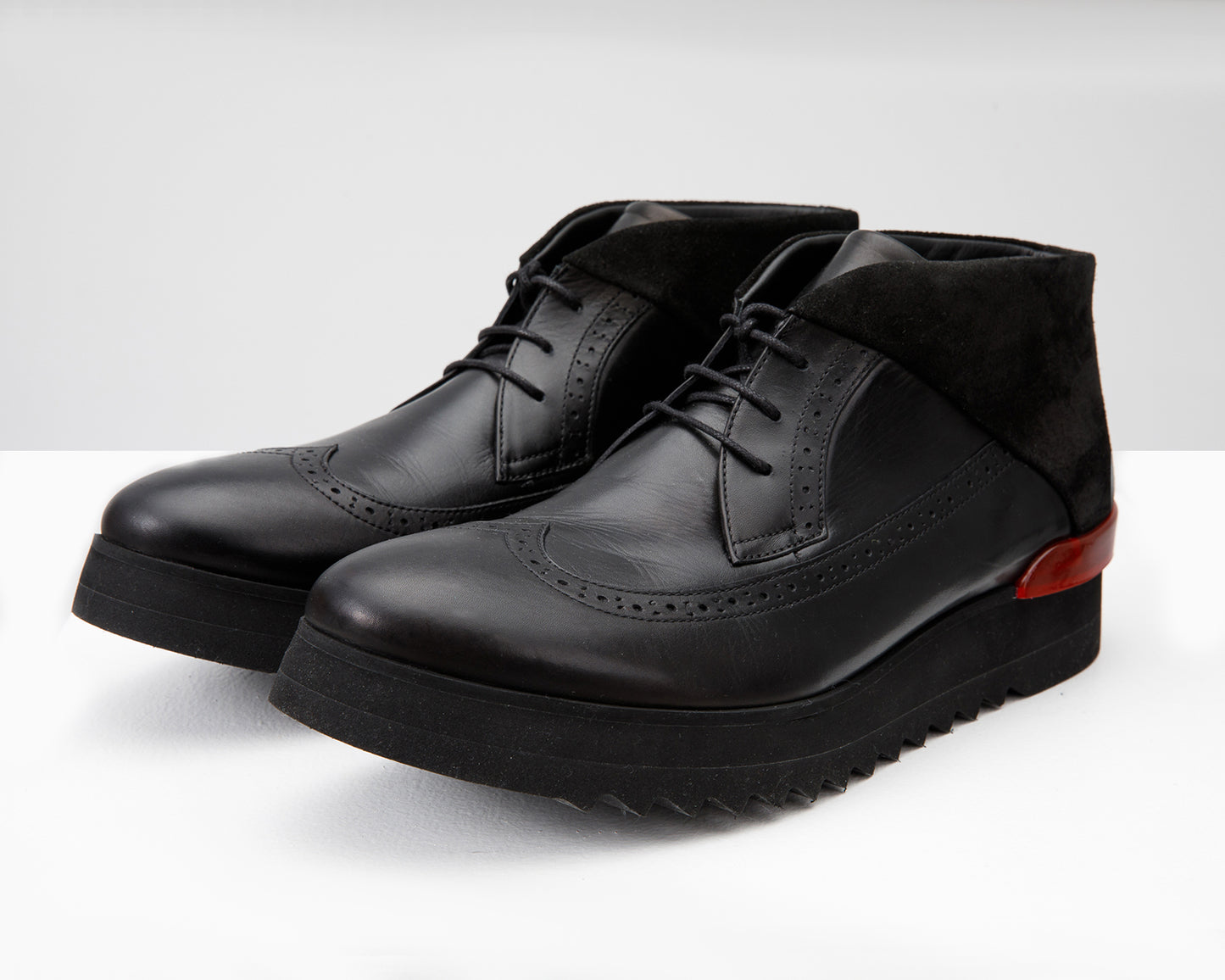 The Kagan Black Wingtip Chukka Men Sneaker Boot