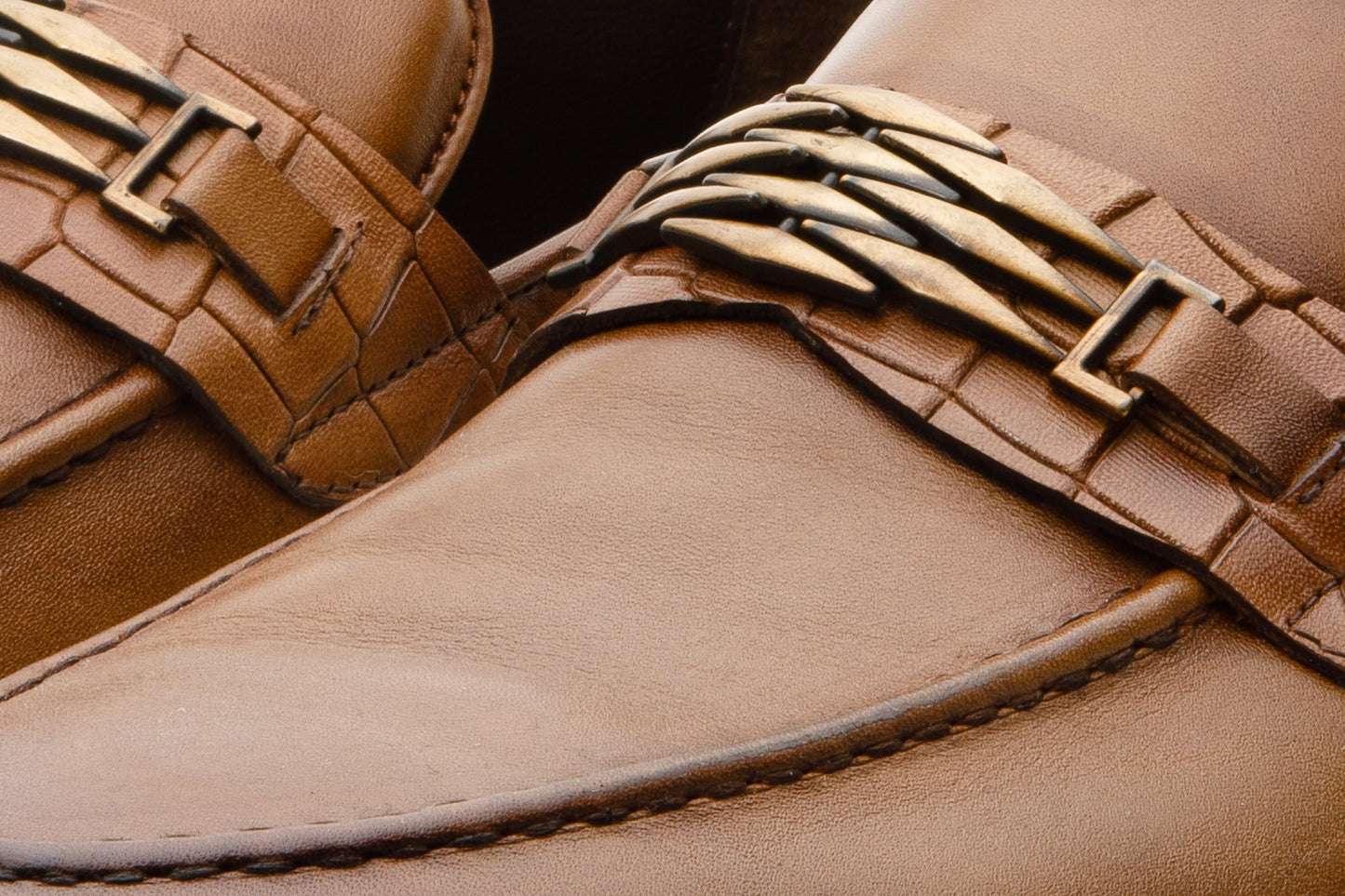 The Bogota Tan Leather Bit Loafer Men Shoe  Final Sale!